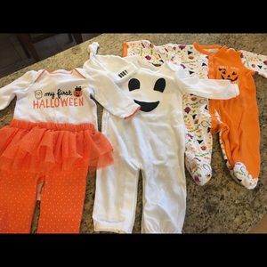 Halloween baby outfits.